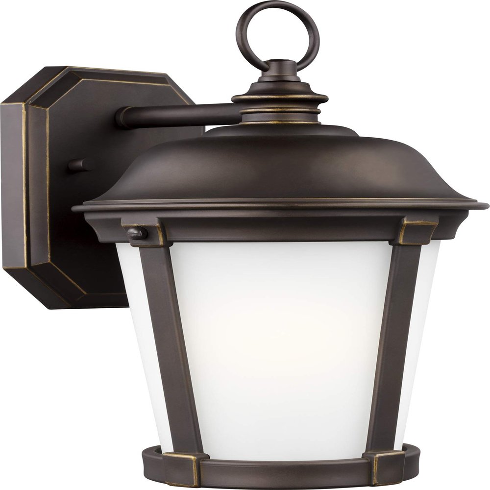Generation Lighting 8650701EN3-71 Calder Outdoor Wall Sconce, LED 9.5 Watts, Antique Bronze, Medium one Light, 12.25 Inch Height, 7.875 Inch Wide, StoneStrong Construction