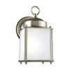 Generation Lighting 8592001EN3-15 New Castle One Light Outdoor Wall Lantern, White Finish view 4