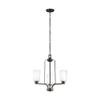 Generation Lighting 3-Light Franport Traditional Chandelier Bronze 3128903-710, Modern Ceiling Light Fixture for Room Decor, Chandelier for Dining Room or Living Room Can Use LED Light Bulbs view 1
