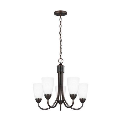 Generation Lighting 3120205EN3-710 Seville Five - Light Chandelier Hanging Modern Fixture, Bronze