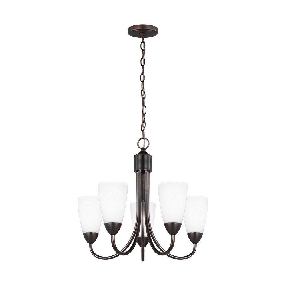 Generation Lighting 3120205EN3-710 Seville Five - Light Chandelier Hanging Modern Fixture, Bronze