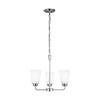 Generation Lighting 3115203-05 Kerrville Three - Light Chandelier Hanging Modern Fixture, Chrome view 1