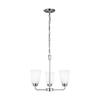 Generation Lighting 3115203-05 Kerrville Three - Light Chandelier Hanging Modern Fixture, Chrome view 2