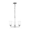 Generation Lighting 3115203-05 Kerrville Three - Light Chandelier Hanging Modern Fixture, Chrome view 3