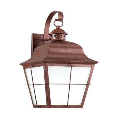 Generation Lighting 8463DEN3-44 One Light Outdoor Wall Lantern, Weathered Copper