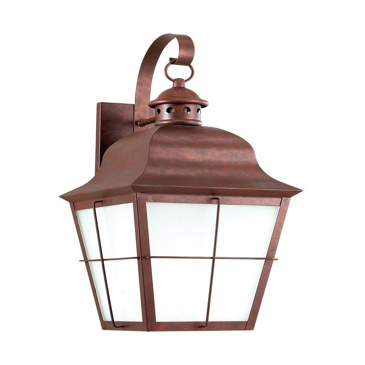 Generation Lighting 8463DEN3-44 One Light Outdoor Wall Lantern, Weathered Copper
