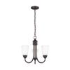 Generation Lighting 3120203-710 Transitional Three Light Chandelier from Seagull - Seville Collection in Bronze/Dark Finish, 27 Total Watts, 15.75 Inch Height, 17 Inch Diameter view 4