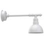 Cocoweb 8" Blackspot Gooseneck LED Barn Light with Victorian Arm in White view 1