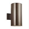 Generation Lighting 8413897S-15 Outdoor Cylinders Small LED Wall Lantern, White Finish view 2