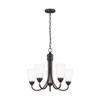 Generation Lighting 3120205-710 Seville Five - Light Chandelier Hanging Modern Fixture, Bronze, 9 Total Watts, 17.5 Inch Height, 21 Inch Diameter, Steel Construction view 1