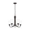 Generation Lighting 3120205-710 Seville Five - Light Chandelier Hanging Modern Fixture, Bronze, 9 Total Watts, 17.5 Inch Height, 21 Inch Diameter, Steel Construction view 4