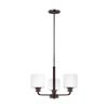 Generation Lighting 3128803EN3-710 Canfield Three - Light Chandelier Hanging Modern Fixture, Bronze view 1