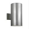 Sea Gull Lighting Generation Lighting 8413897S-753 Contemporary Modern LED Wall Sconce from Seagull-Outdoor Cylinders Collection in Pewter, Silver Finish, 14 1/4" H, Painted Brushed Nickel view 1