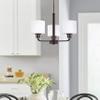 Generation Lighting 3128803-710 Transitional Three Light Chandelier from Seagull - Canfield Collection in Bronze/Dark Finish, 300 Total Watts, 13.12 Inch Height view 2