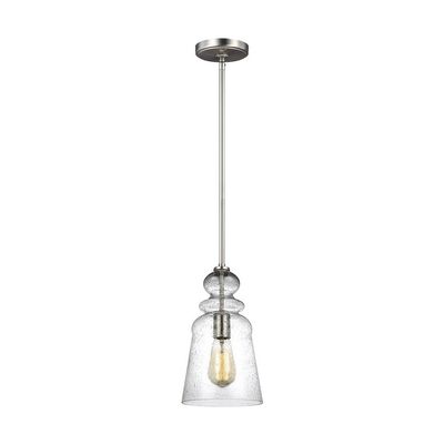 Sea Gull Lighting 6536901-962 Kea One-Light Pendant Hanging Modern Light Fixture, Brushed Nickel Finish