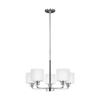 Generation Lighting 3128805EN3-962 Canfield Five Light Chandelier, Brushed Nickel Finish view 1
