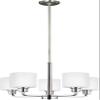 Generation Lighting 3128805EN3-962 Canfield Five Light Chandelier, Brushed Nickel Finish view 2