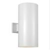 Sea Gull Lighting 8413997S-15 Outdoor Cylinders Wall Sconce, 2-Light LED 56 Total Watts, White, "18 1/4"" h" view 1