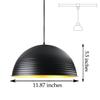 Kiven H-Type 3 Wire Metal Track Light Pendants Length 4.9 Ft Restaurant Chandelier Deco Chandelier Instant Pendant Fixture ,Bulb Not Include, Industrial 1 Light Pendant Lamp (TB0267-B) view 2