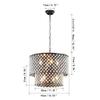 USUT Antique Bronze 8-Light Double Round Crystal Chandelier view 2