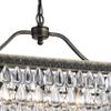 USUT Antique Copper 4-Light Rectangular Crystal Chandelier view 3
