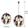 Kiven H-Type 3 Wire Metal Globe Track Light Pendants Length 4.9 Ft Restaurant Chandelier Deco Chandelier Instant Pendant Fixture,Bulb Not Include, Industrial 1 Light Pendant Lamp (TB0268-B) view 2