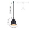 Kiven 1-Light H-Type 3 Wire Metal Pail Track Light Pendants Length 3.3 Ft Restaurant Chandelier Deco Chandelier Instant Pendant Fixture ,Bulb Not Include,Industrial Pendant Lamp (TB0263-B) view 2