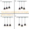Kiven 1-Light H-Type 3 Wire Metal Pail Track Light Pendants Length 3.3 Ft Restaurant Chandelier Deco Chandelier Instant Pendant Fixture ,Bulb Not Include,Industrial Pendant Lamp (TB0263-B) view 3