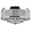 USUT 4-Light Round Chrome Flush Mount Chandelier view 1