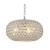 USUT Oval-Shaped Crystal and Chrome 3-Light Chandelier view 2