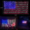 HYH American Flag LED Lights, 420 LEDs Net Light Up Flag Outdoor Waterproof view 2