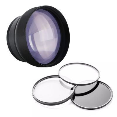 Canon PowerShot SX40 HS 2.2X High Grade Super Telephoto Lens + Lens/Filter Adapter + 58mm 3 Piece Filter Kit + Nw Direct 5 Piece Cleaning Kit
