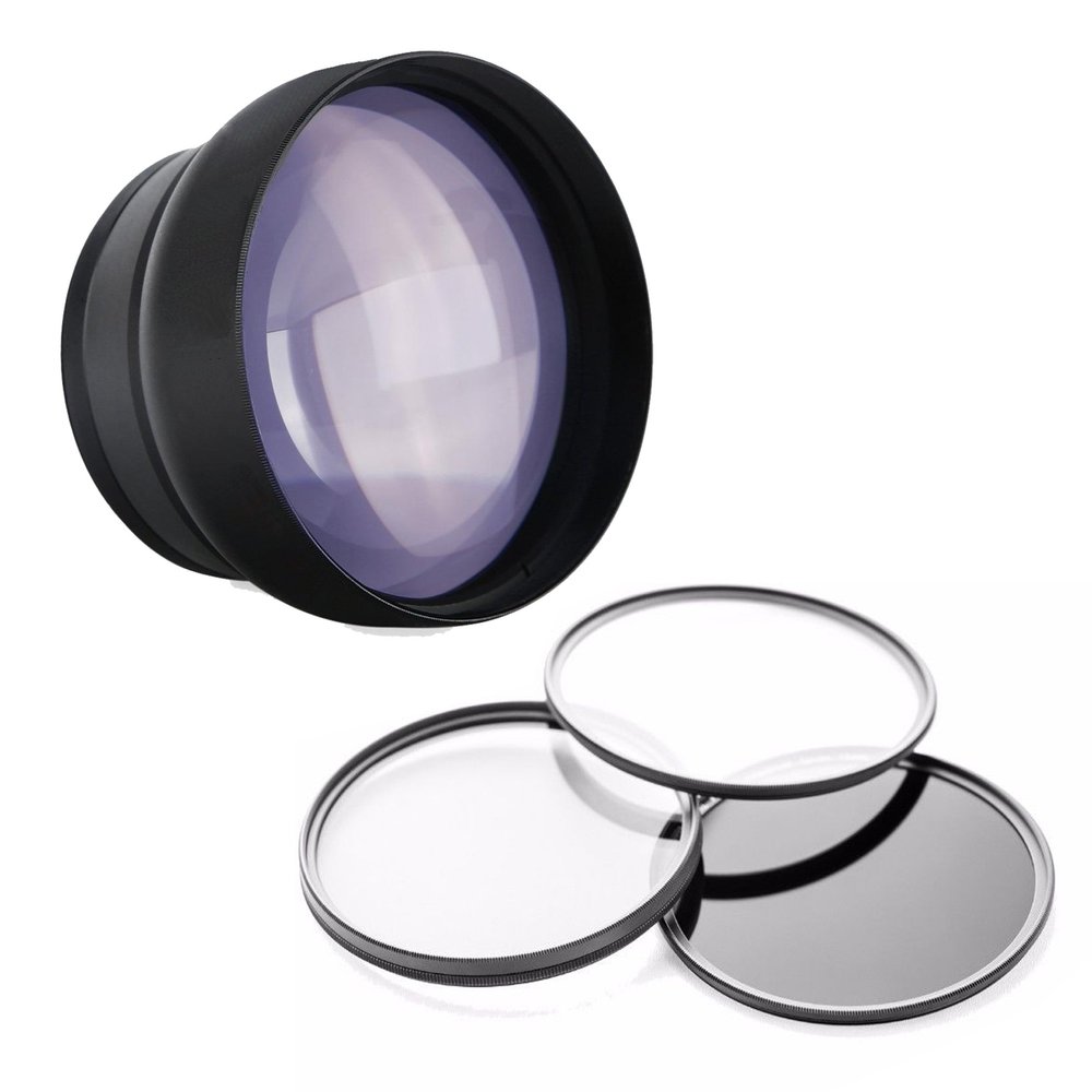 Canon PowerShot SX40 HS 2.2X High Grade Super Telephoto Lens + Lens/Filter Adapter + 58mm 3 Piece Filter Kit + Nw Direct 5 Piece Cleaning Kit