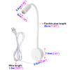 BRILLRAYDO LED Picture Light Bedside Lamp Fixture Flexible Pipe with Button Plug-in White Finish Pure White view 2