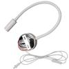 BRILLRAYDO LED Picture Light Bedside Lamp Fixture Flexible Pipe with Button Plug-in White Finish Pure White view 3