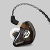 BASN Professional in Ear Monitor Headphones for Singers Drummers Musicians with MMCX Connector IEM Earphones (Pro Clear Brown) view 3