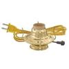 B&P Lamp #2 Burner, Brass Plated, Brown Cord, 3-Terminal W/Bottom Lite view 3