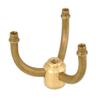 B&P Lamp Solid Brass 3-Arm Cluster Body view 2