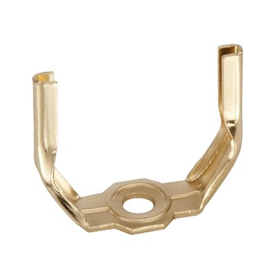 B&P Lamp Regular Weight Lamp Shade Harp Holder Base, 1/8IP, Brass Plated Steel