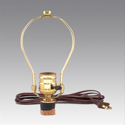 B&P Lamp Make-A-Lamp Kit with Clear Silver Cord