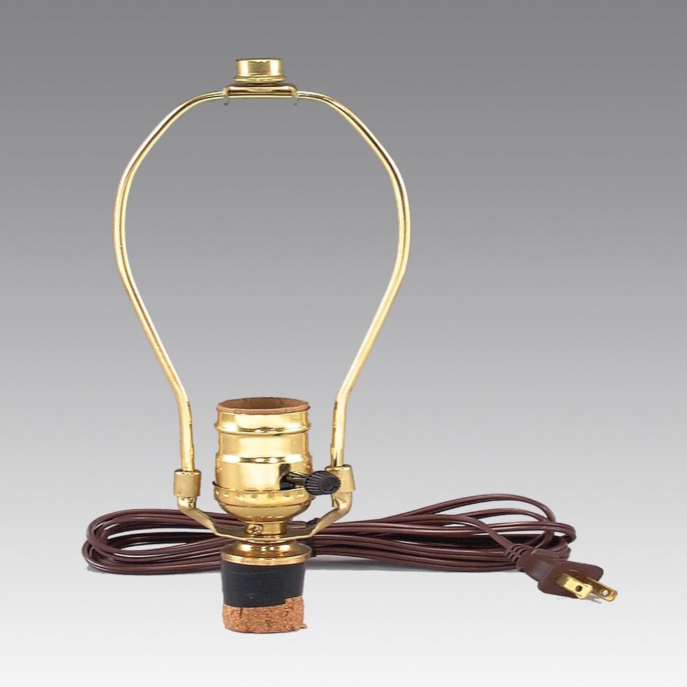 B&P Lamp Make-A-Lamp Kit with Clear Silver Cord