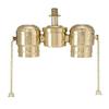 B&P Lamp 2-Lite Cluster W/Pull-Chain Sockets, Polished Brass view 1
