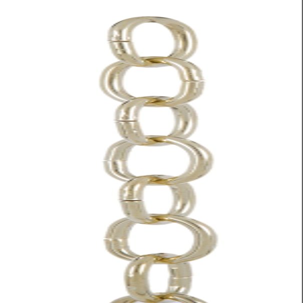 B&P Lamp Heavy Duty, Brass Plated Steel Oval Lamp Chain - 3 Foot Length