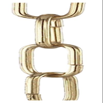 B&P Lamp Brass Plated, Heavy Duty Straight-Sided Chain, 3 Ft. Length