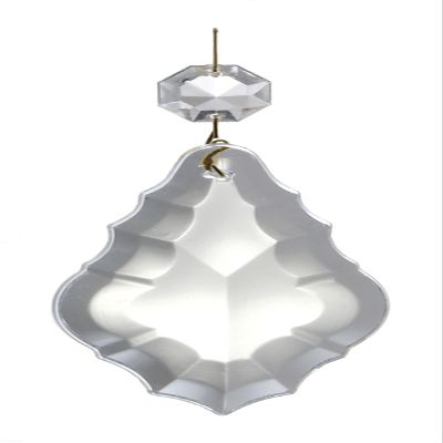 B&P Lamp BrilliantCut 3 Inch (76MM) Plain Crystal Spear, Nickel Pin