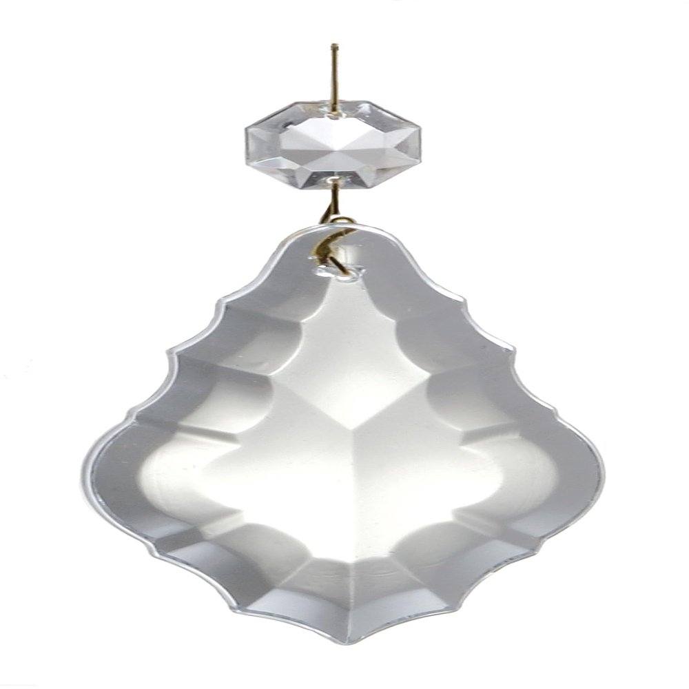 B&P Lamp BrilliantCut 3 Inch (76MM) Plain Crystal Spear, Nickel Pin
