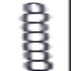 B&P Lamp Satin Black Oval Steel Chain, 3 Ft. Length view 1