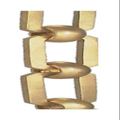 B&P Lamp Large, Solid Brass Rectangular-Shape Chain, Ft.