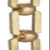 B&P Lamp Large, Solid Brass Rectangular-Shape Chain, Ft. view 2