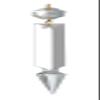 B&P Lamp 5" (125mm) Plain Crystal Spear view 2